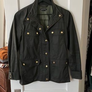 Classic J Crew Utility Jacket in Olive Green